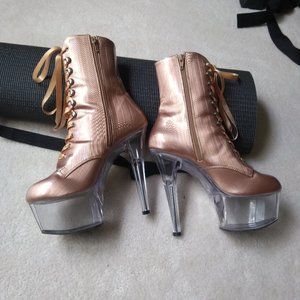 PLEASER Boot Stripper Pole Dance Heels Dance Shoes - Sz 9